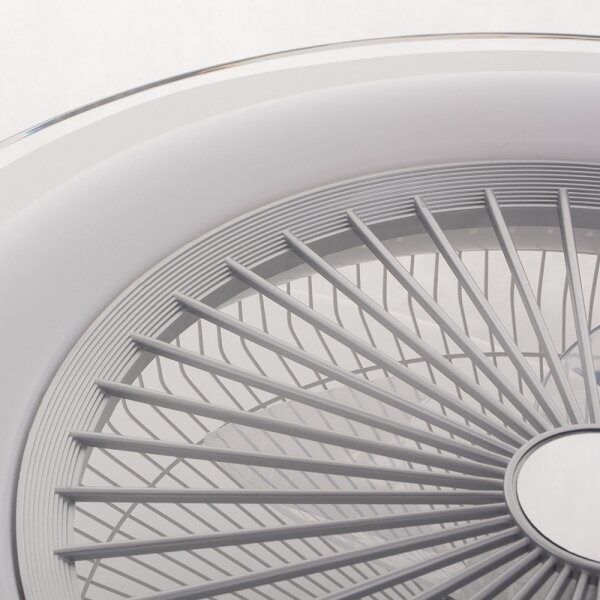 Plafonieră LED dimabilă cu ventilator ZONDA LED/48W/230V argintiu + telecomandă