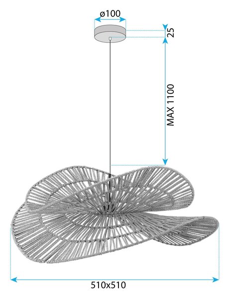 LAMPĂ BOHO APP1737-1CP 50CM