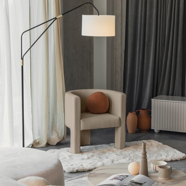 Fotoliu design bej MILU Loop 04