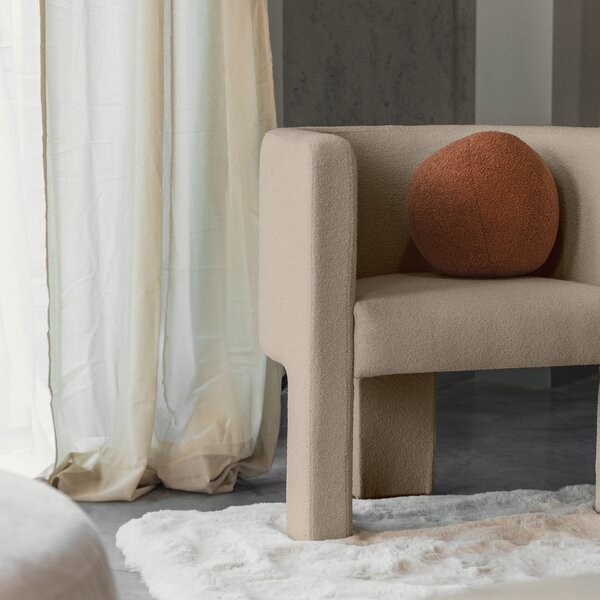 Fotoliu design bej MILU Loop 04