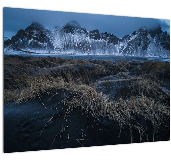 Tablou cu priveliște spre vărfurile Islanda (70x50 cm)