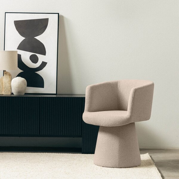 Fotoliu design rotativ YATO, bej Loop 04