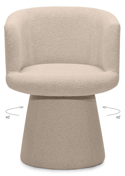 Fotoliu design rotativ YATO, bej Loop 04
