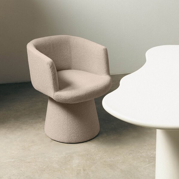 Fotoliu design rotativ YATO, bej Loop 04