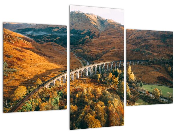 Tablou cu pod în valea din Scoția (90x60 cm)