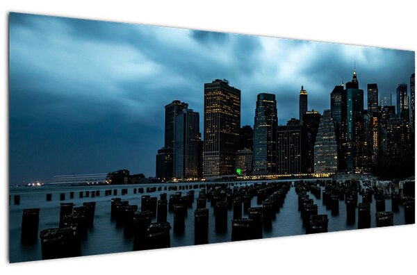 Tablou - Privire spre Zgârâie nori din New York (120x50 cm)