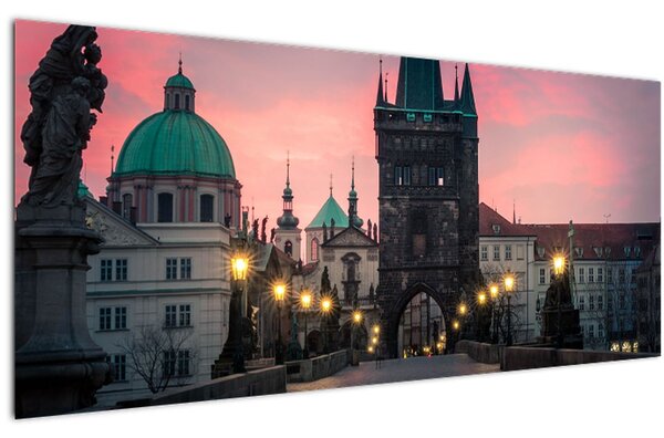 Tablou - Pe podul lui Carol,Praga (120x50 cm)