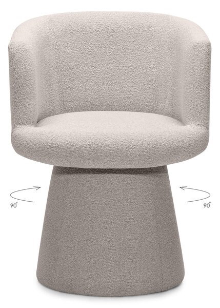 Fotoliu design rotativ YATO, gri-bej Loop 06