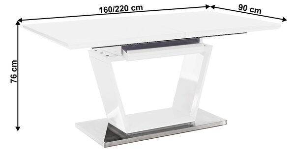 Masă de sufragerie extensibilă Perlla. 1014808