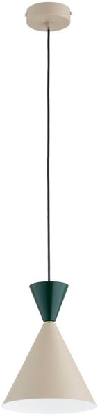 Lampă suspendată pe cablu ENTORI 1xE27/15W/230V bej/verde