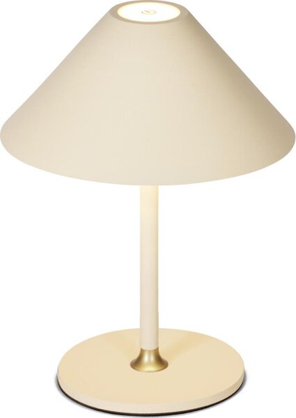 Halo Design 800773 - Lampă de masă LED HYGGE, reîncărcabilă, cu intensitate reglabilă, 3W, 4000 mAh, IP54, crem