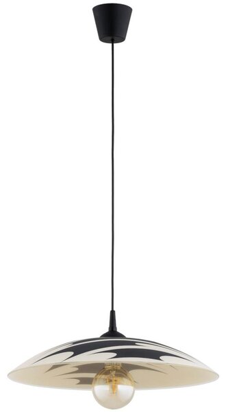 Lustră pe cablu ARMI, 1xE27/15W/230V, negru/bej