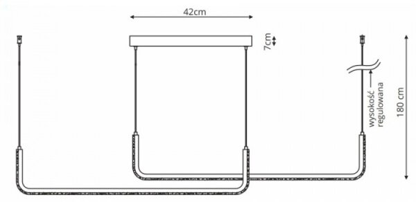 Lustră LED suspendată pe cablu MALAWI 2xLED/20W/230V 3000/4000/6000K neagră