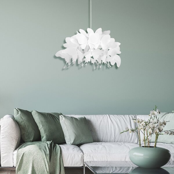 Lustră FARFALLA pentru copii, 1xE27/60W/230V, albă