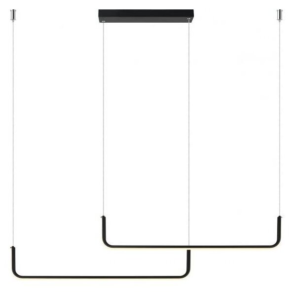 Lustră LED suspendată pe cablu MALAWI 2xLED/20W/230V 3000/4000/6000K neagră