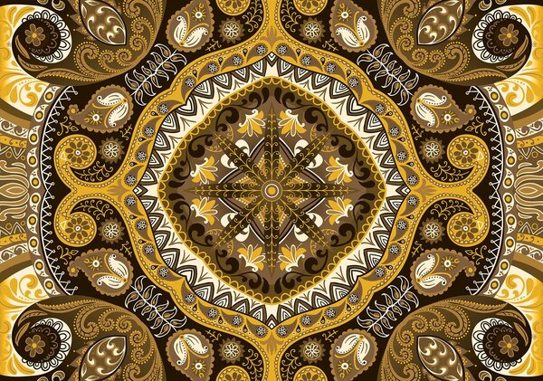 Fototapet - Mozaic galben (152,5x104 cm)