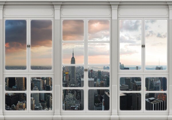 Fototapet - New York - privire din geam (254x184 cm)