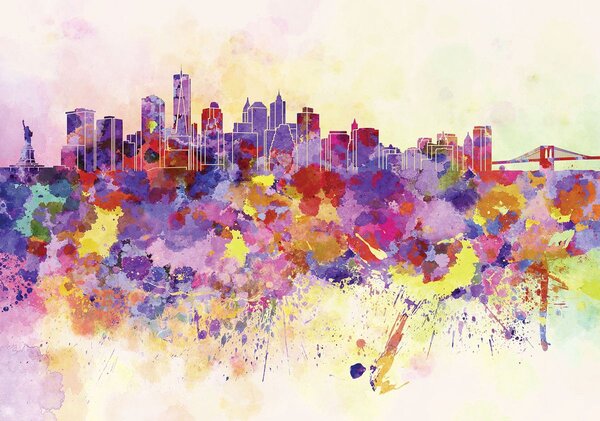 Fototapet - Orașul colorat (254x184 cm)