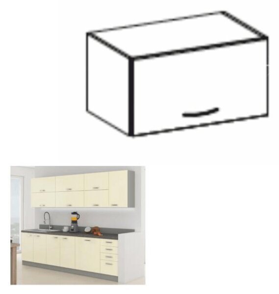 Dulap superior de bucătărie 60 OK-40/60 GU-36 Pleitton (crem lucios). 788640