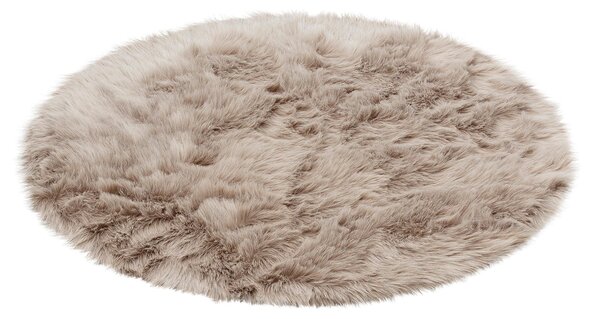 Covor de blana rotund Valeria bej 140 cm