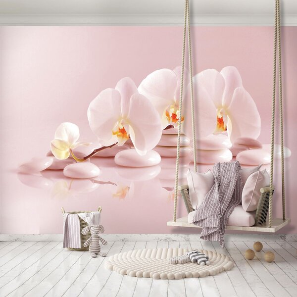 Fototapet - Relaxare în roz (254x184 cm)