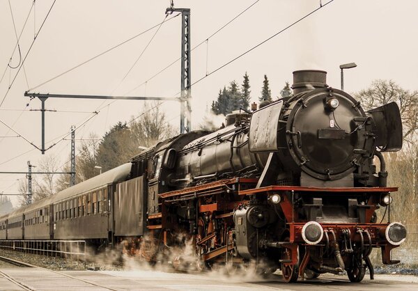 Fototapet - Locomotiva cu aburi (152,5x104 cm)