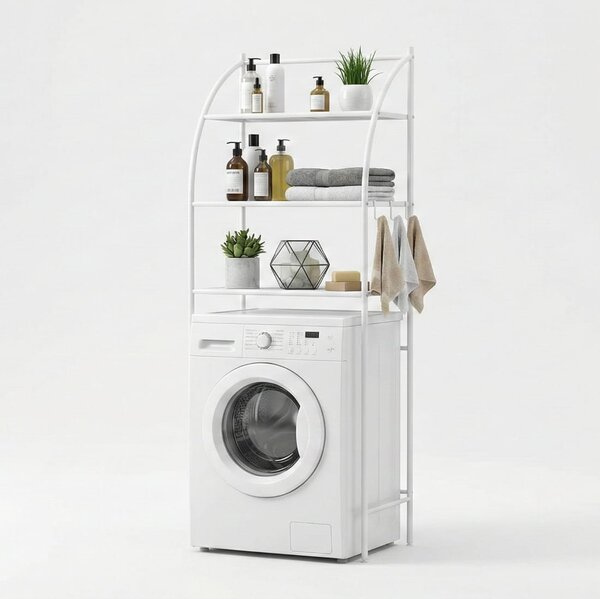 Raft Depozitare Organizator Baie, Toaleta sau Masina de Spalat 160 x 25 x 63 cm