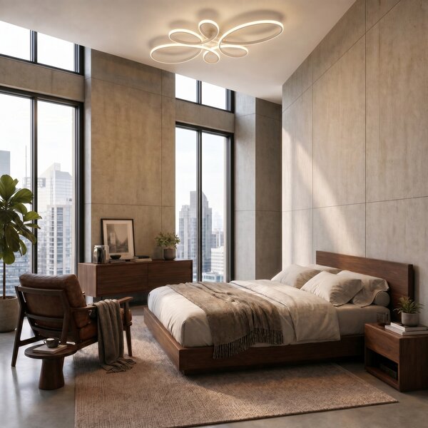 Trio Lighting Plafonieră cu LED Fly, alb mat, 4.000 K, 83 cm x 45 cm, reglabil, Alb, Camera de zi / sufragerie, Metal, Modern