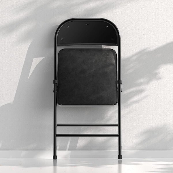 Set 6 scaune pliante cu sezut Buretat, 42x42x78 cm, Cadru Metalic, pentru Evenimente/Casa