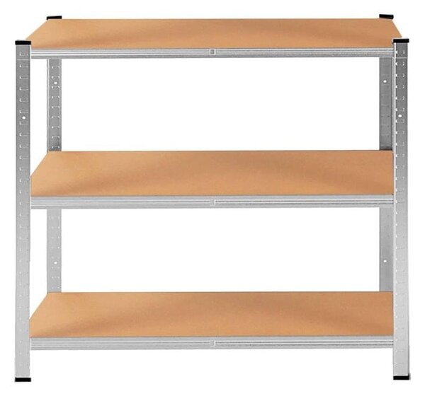 Raft metalic reglabil cu 5 polițe MDF, 180x90x40 cm, 875 kg, reglabil