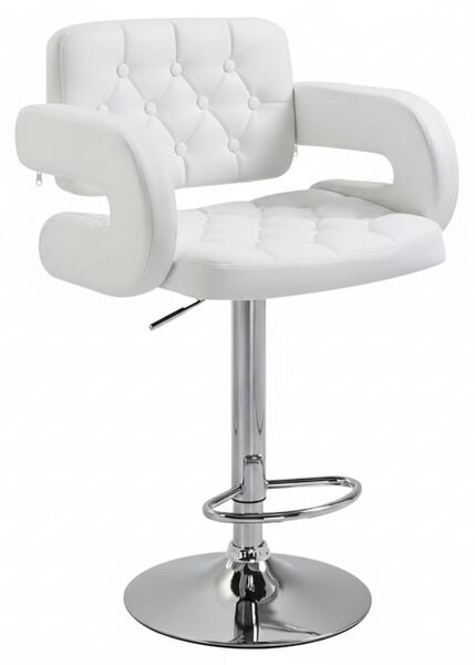 Scaun de bar reglabil ergonomic cu spatar si brate, rotativ 360° – confort premium