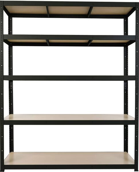 Raft atelier – raft metalic din oțel, 120×40×179 cm, negru