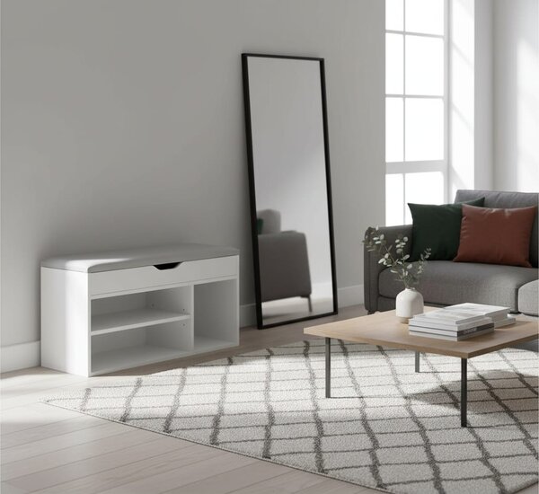Pantofar Banchetă MDF cu Compartimente Deschise, Design Modern Space Saver