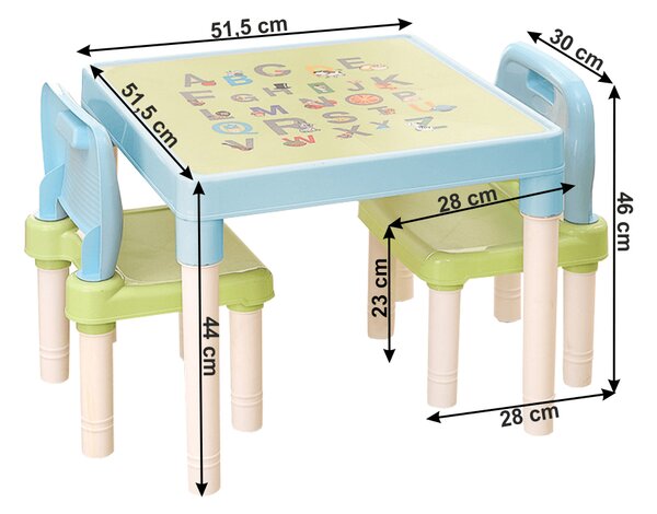 Z0ND0 Set pentru copii Baello (albastru + verde). 1017005