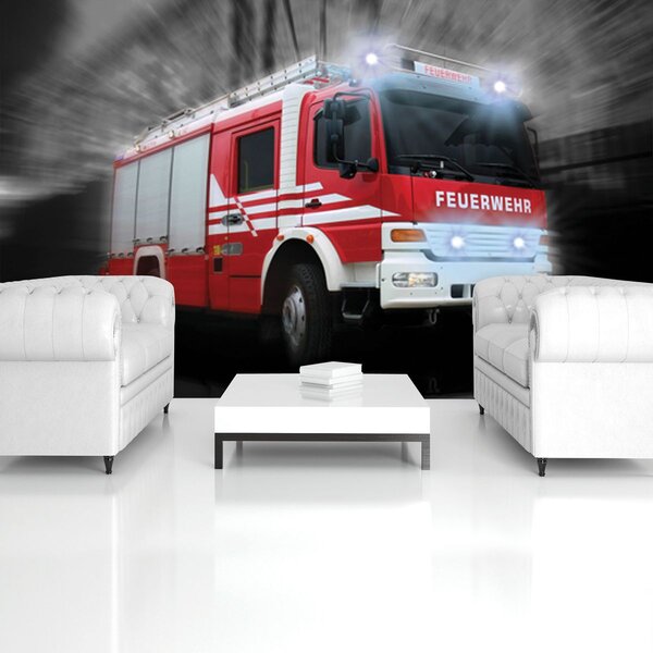 Fototapet - Mașina pompierilor (254x184 cm)