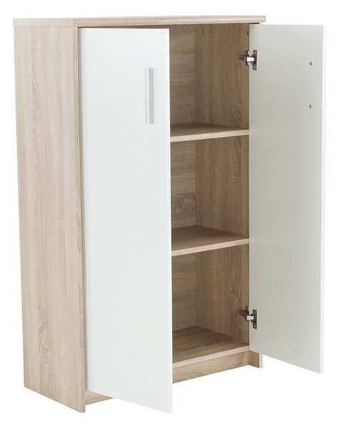 Dulap Hansa 2 NEW 13 JH112 (Stejar sonoma + Alb). 1028704