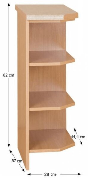 Raft inferior de bucătărie Leite MDF clasic S30N/P arin (P). 788954