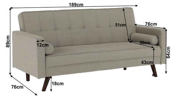 Canapea extensibilă Orgus (Maro gri). 1000151