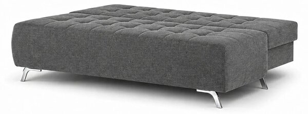 Canapea extensibila OSLO, stofa clasica gri inchis - Austin 19, cu lad