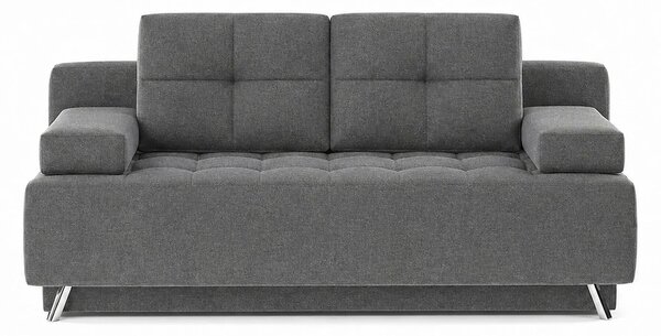 Canapea extensibila OSLO, stofa clasica gri inchis - Austin 19, cu lad