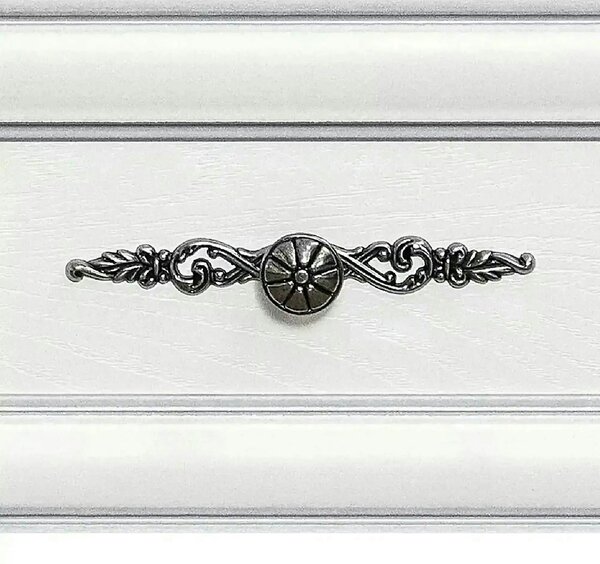 Dulap vintage alb IDENTO, alb, cu 2 usi si un sertar, 100x61x210 cm