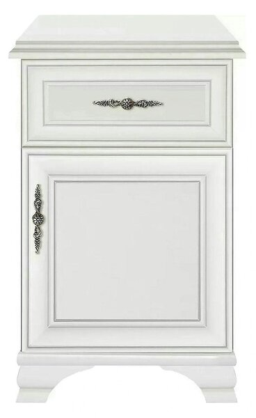 Mobilier hol cu oglinda IDENTO 4, alb, PAL melaminat, format din 4 pie