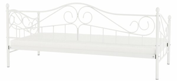 Pat de o persoană 90 cm Danina (alb) (cu somieră). 1016020