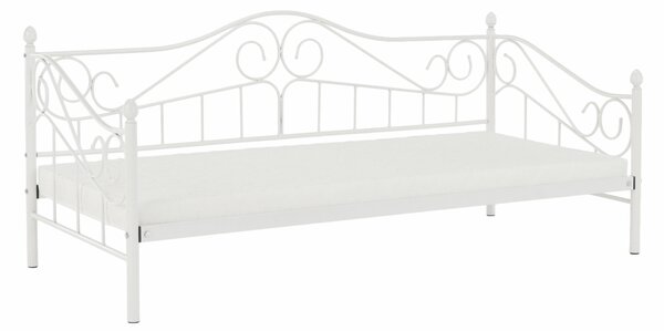 Pat de o persoană 90 cm Danina (alb) (cu somieră). 1016020