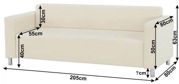 Canapea trei locuri Heze. 808347