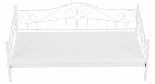 Pat de o persoană 90 cm Danina (alb) (cu somieră). 1016020