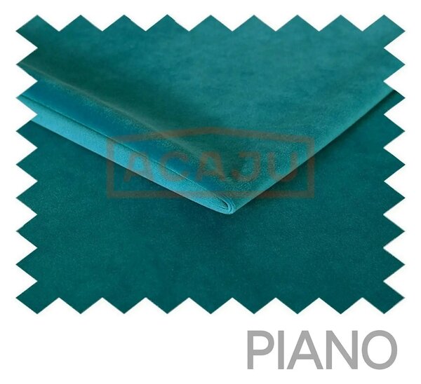 Fotoliu Stofa de Lux ALLEN, stofa catifelata turcoaz - Piano 10, 90x70