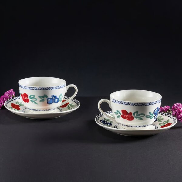 Set servire ceai sau cafea, 12 piese, 6 persoane, Kalina