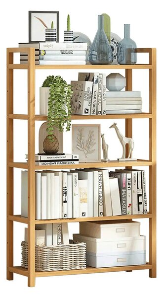 Etajera FIORE TIP 3, bambus natural lacuit, 53x26x128 cm