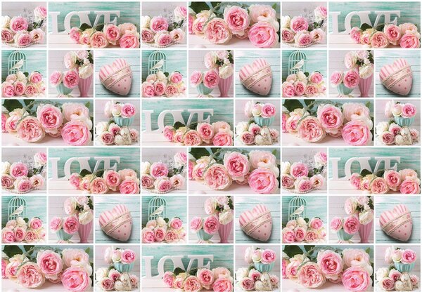 Fototapet - Dragostea în roz (254x184 cm)